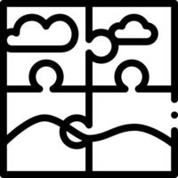A black and white image of a puzzle piece vector