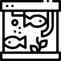 Fish tank icon vector