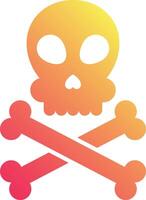 A skull and crossbones icon on a white background vector
