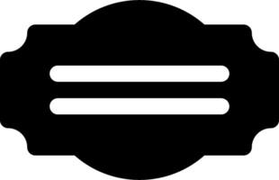 A black and white logo with two lines vector