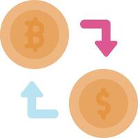 Bitcoin and dollar coins with arrows pointing up vector