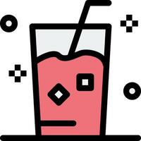 A drink with a straw and a straw in it vector