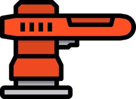 A red and orange drill on a white background vector