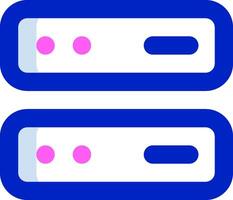 Two blue and white rectangular boxes with pink dots vector