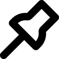 A black and white icon of a screwdriver vector
