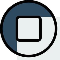 A square button with a black and white background vector