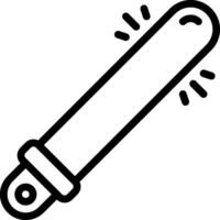 A black and white drawing of a knife vector