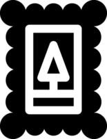 A black and white square with a triangle in it vector