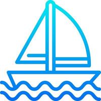 A sailboat floating in the ocean vector