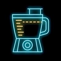 Glowing neon line blender icon isolated on a black background colorful outline concept vector illustration
