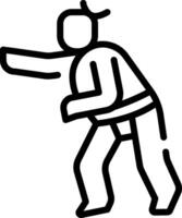 A man is standing with his hands outstretched vector