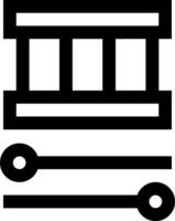 A black and white icon of a building vector
