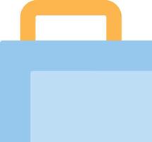 A blue suitcase with a yellow handle vector
