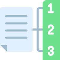 A green and white document with three numbers vector