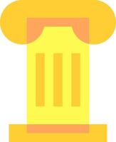 A yellow column with a yellow top vector
