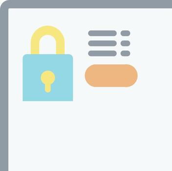 A padlock and a button on a white background vector