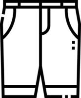A black and white illustration of a pair of shorts vector