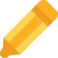 A yellow pencil on a white background vector