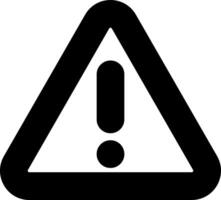 A black and white warning sign with an exclamation mark vector