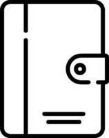 A black and white image of a notebook vector
