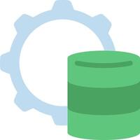 A green barrel with a gear on top vector