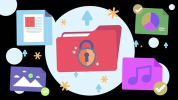 Folder Lock with various files and Animation video