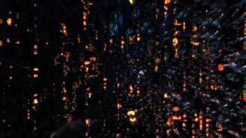 animação do cyber segurança falha texto digital efeito video