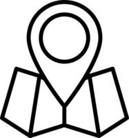 A map pin icon on a white background vector