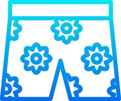 A pair of shorts with blue flowers on them vector