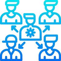 A group of people with different icons vector