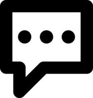 A black and white speech bubble with dots on it vector