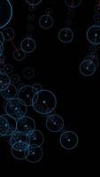 Abstract visualization with circles and lines on a dark background, highlighting shapes video