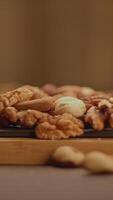 A delightful Assorted Nuts Platter ideal for Healthy Snacking and Cooking purposes video
