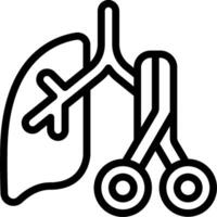 A black and white line drawing of a pair of scissors vector
