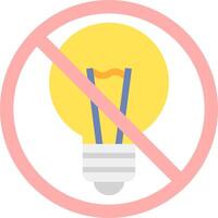 No light bulb icon vector