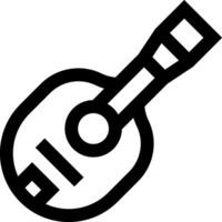 A black and white image of a guitar vector