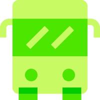 A green bus icon on a white background vector