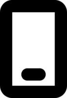 A black and white icon of a phone vector