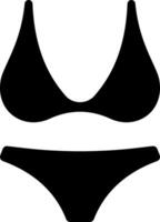 A bikini top and bottom silhouette on a white background vector