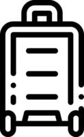 A black and white image of a suitcase vector