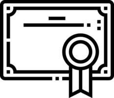 A certificate with a ribbon on it vector