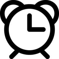 A black and white clock icon on a white background vector