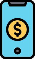 A smartphone with a dollar sign on it vector