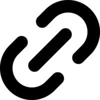 A black and white image of a link vector
