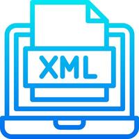 Xml file icon vector