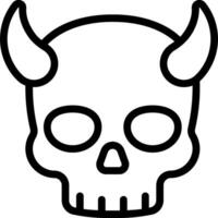 Devil skull icon vector