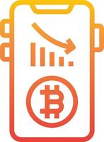 Bitcoin wallet icon vector