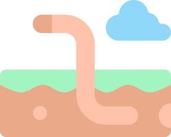 A cartoon worm with a cloud in the background vector