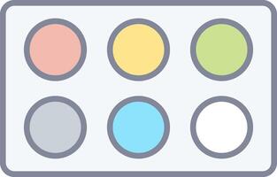 A colorful set of eggs in a square vector