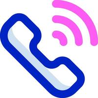 A phone with a pink and blue icon vector